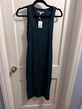 Baltic Born Moore Ribbed Tank Midi Dress Dark Green Size M NWT